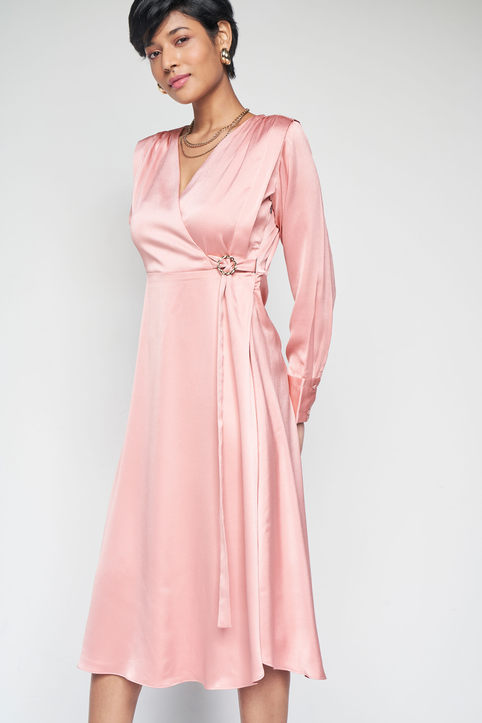 Serena Evening Dress, Peach, image 3